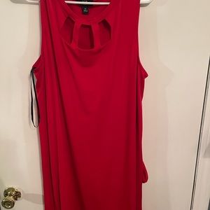 Red dress with pockets